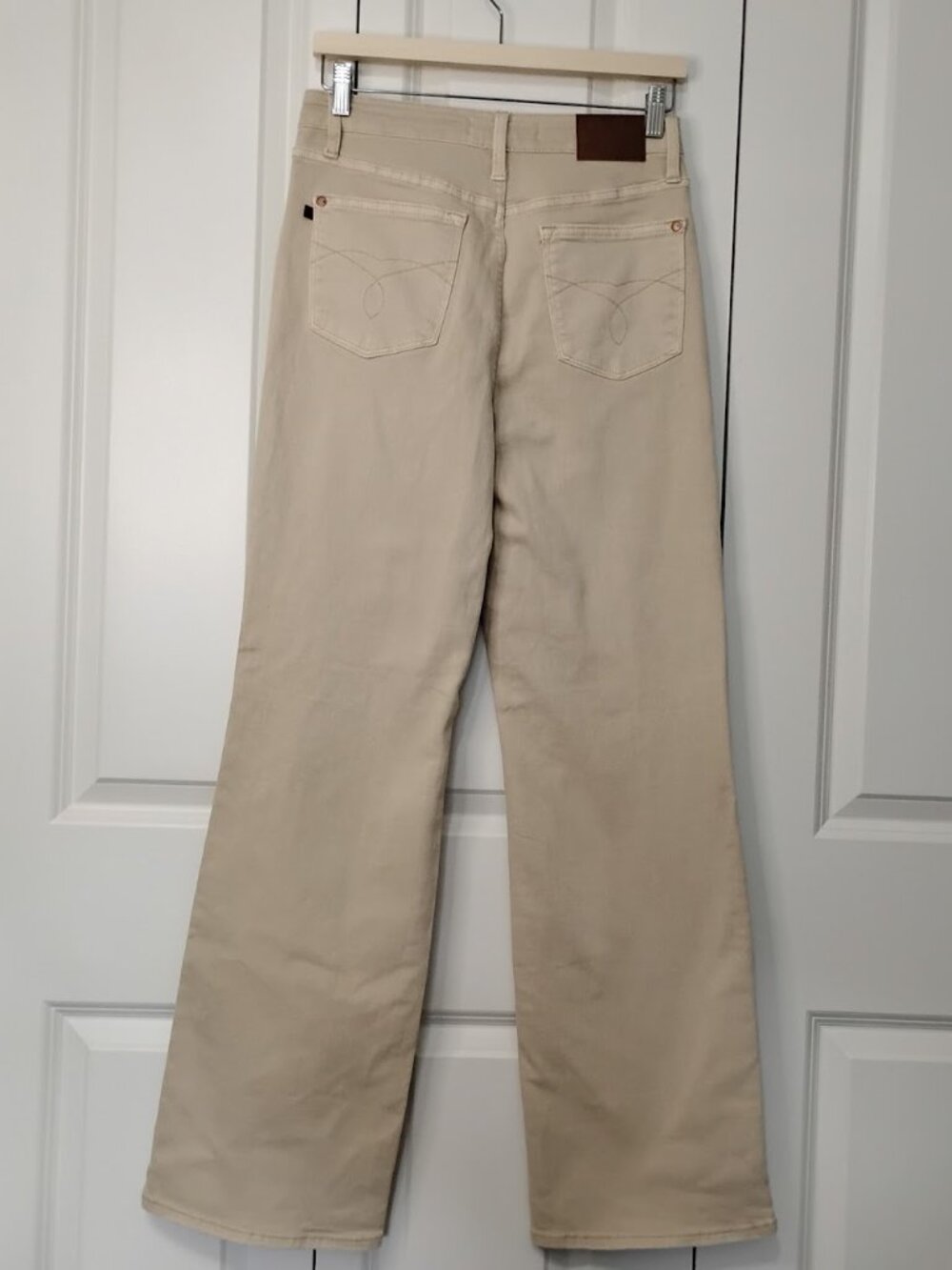 Judy Blue Women's Bone Cream High Rise Distressed 90's Staright Jeans Size 7/28
